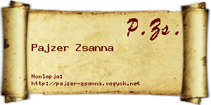 Pajzer Zsanna névjegykártya